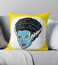Load image into Gallery viewer, BRIDE OF FRANKENSTEIN • Throw Pillow