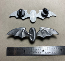 Load image into Gallery viewer, BAT-WINGED WHEEL • METAL Pin • GOTH - RAT ROD - BIKER