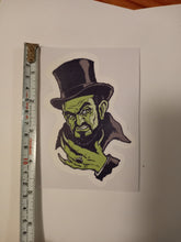 Load image into Gallery viewer, COFFIN JOE - New Large Vinyl STICKER • GLOW IN THE DARK • BRAZILIAN HORROR ICON!