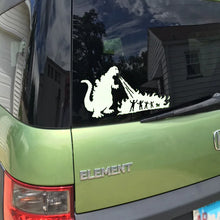 Load image into Gallery viewer, GODZILLA vs. STICK FIGURE FAMILY - Window Sticker/Decal • WHITE VERSION!!!