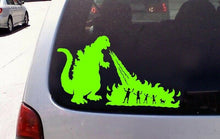 Load image into Gallery viewer, GODZILLA vs. STICK FIGURE FAMILY - Window Sticker/Decal • GREEN VERSION!!!