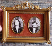 Load image into Gallery viewer, Framed CAMEO PRINT • MORTICIA AND GOMEZ • ADDAMS FAMILY
