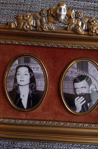 Framed CAMEO PRINT • MORTICIA AND GOMEZ • ADDAMS FAMILY