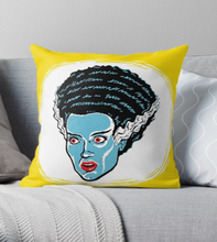 Load image into Gallery viewer, BRIDE OF FRANKENSTEIN • Throw Pillow
