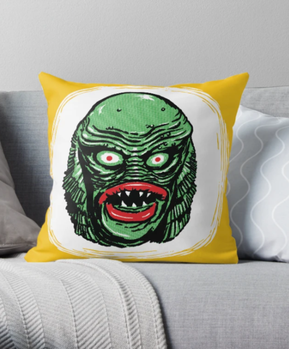 CREATURE from the BLACK LAGOON • Throw Pillow