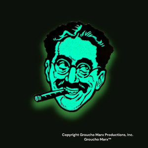 The Marx Brothers - Groucho Marx Head • ENAMEL PIN • Retro MANI-YACK MONSTER! • GLOWS!!