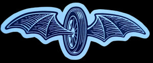 BAT-WINGED WHEEL - MAGNET  • GOTH - RAT ROD - BIKER