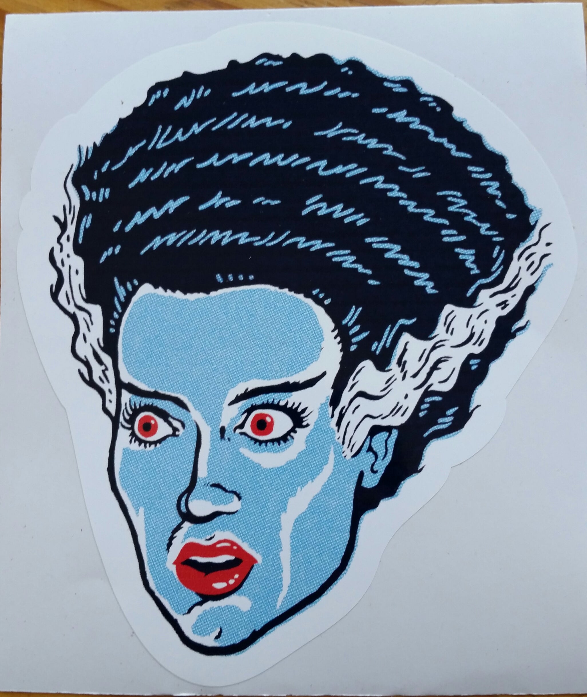 BRIDE of FRANKENSTEIN • GIANT STICKER • Retro MANI-YACK MONSTER