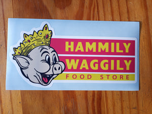 HAMMILY WAGGILY • Custom Vinyl GIANT STICKER • Retro "At Home with Amy Sedaris" Design!!!