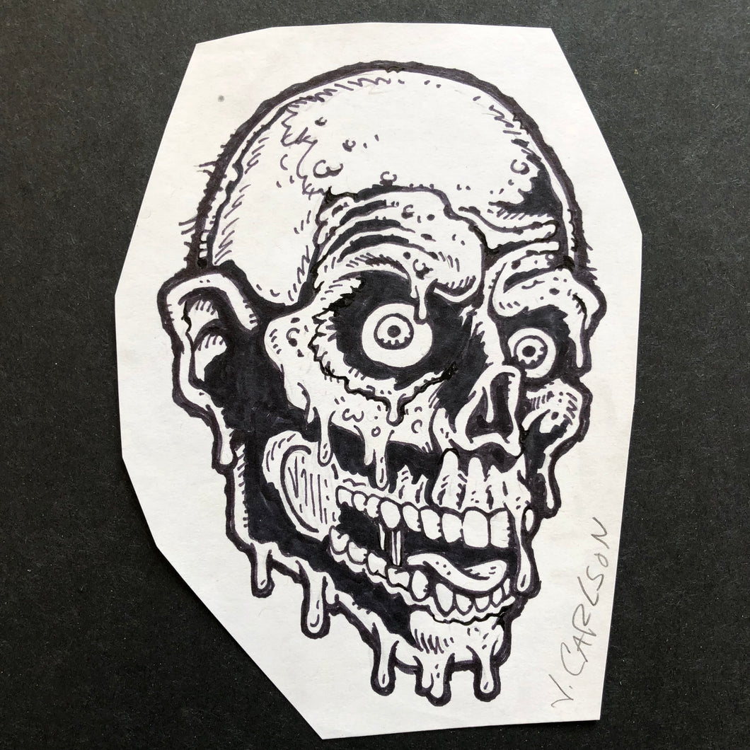 TARMAN - Original Artwork - INKED DRAWING - Return of the Living Dead!!!