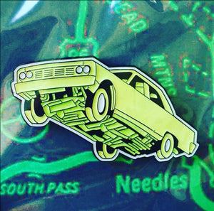 REPO MAN - CHEVY MALIBU • Custom Enamel Pin • GLOWS IN THE DARK!