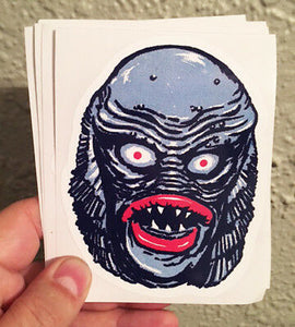 CREATURE / Black Lagoon • LARGE (4.5 INCH) STICKER • Retro MANI-YACK MONSTER!!!