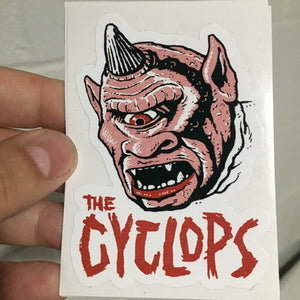 CYCLOPS • SMALL Vinyl Sticker • Retro Monster Design!!! MANI-YACK