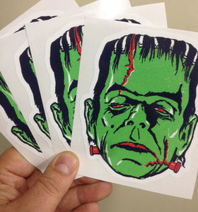 FRANKENSTEIN • LARGE STICKER • Retro MANI-YACK MONSTER!!!