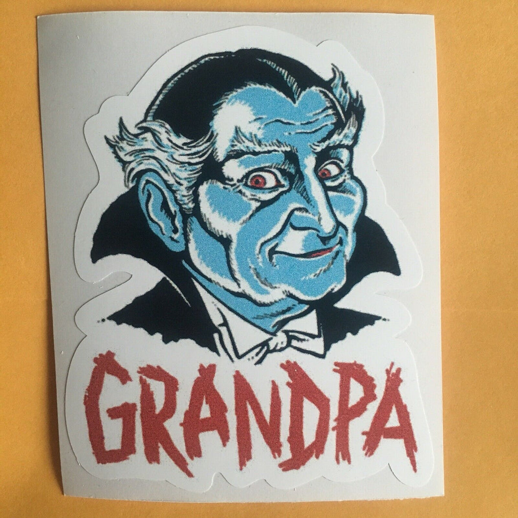 grandpa monsters GRANDPA MUNSTER • STICKER • Retro MANI-YACK MONSTER • UNIVERSAL STUDIO – Mani-Yack Monsters