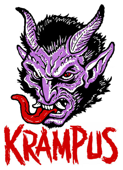 KRAMPUS (Purple) • Iron-On Transfer • MANI-YACK • Retro Design!!!