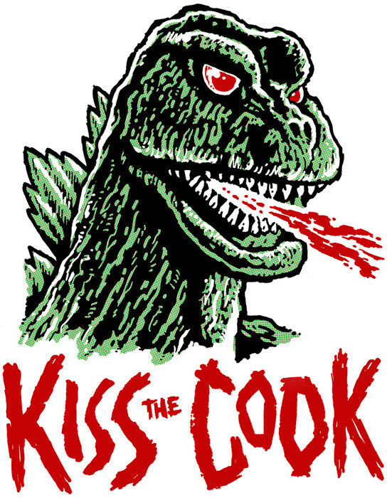 KISS the COOK - GODZILLA • Mani-Yack Iron-On Transfer • Retro Monster Design!!!