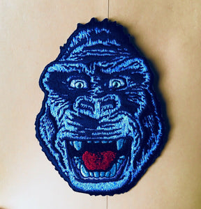 KING KONG (Blue) • Embroidered Patch • Retro MANI-YACK MONSTER!!!