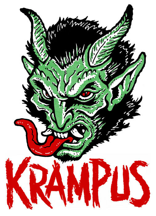 KRAMPUS (Green) • Iron-On Transfer • MANI-YACK • Retro Design!!!