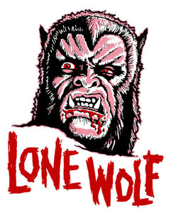 LONE WOLF (v 2.0) • Mani-Yack Iron-On Transfer • Retro Design! WOLFMAN • Rat Rod