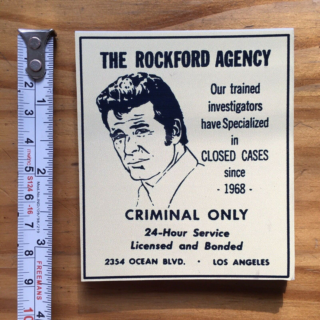 ROCKFORD FILES • Custom Vinyl MAGNET!!! Yellow Page Ad Prop • James Garner!!!