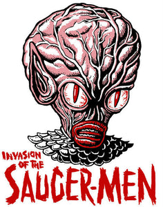 INVASION of the SAUCERMEN • Iron-On Transfer • Retro MANI-YACK Design!!!