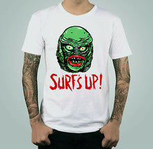 Load image into Gallery viewer, SURF&#39;S UP! • Creature Black Lagoon • Iron-On Transfer • Retro MANI-YACK Design!
