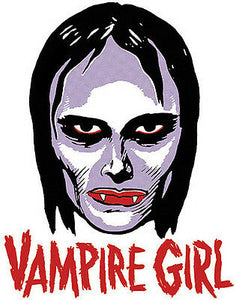 VAMPIRE GIRL • "Mani-Yack" Iron-On Transfer • Topstone Mask • Retro Style